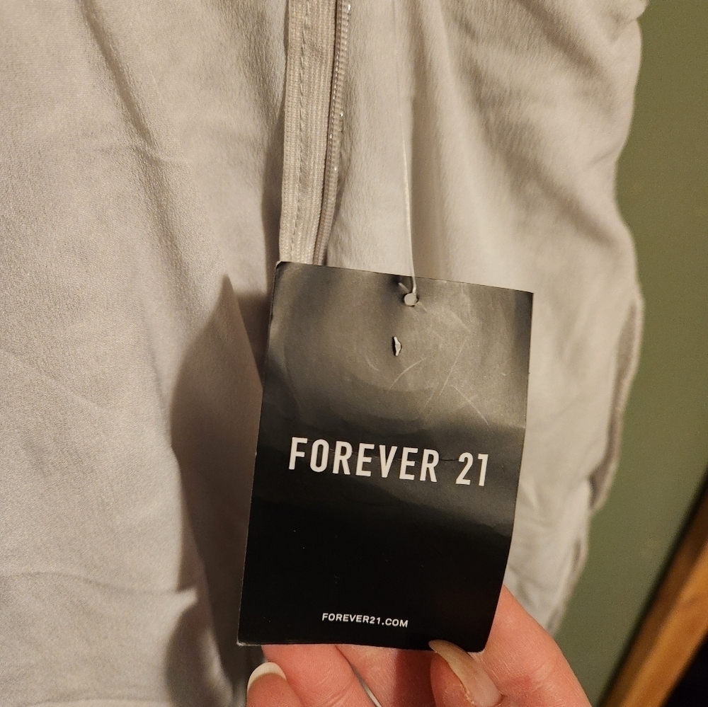 Forever 21 Plunging Silver Seguin Maxi Dress - Picture 11 of 12